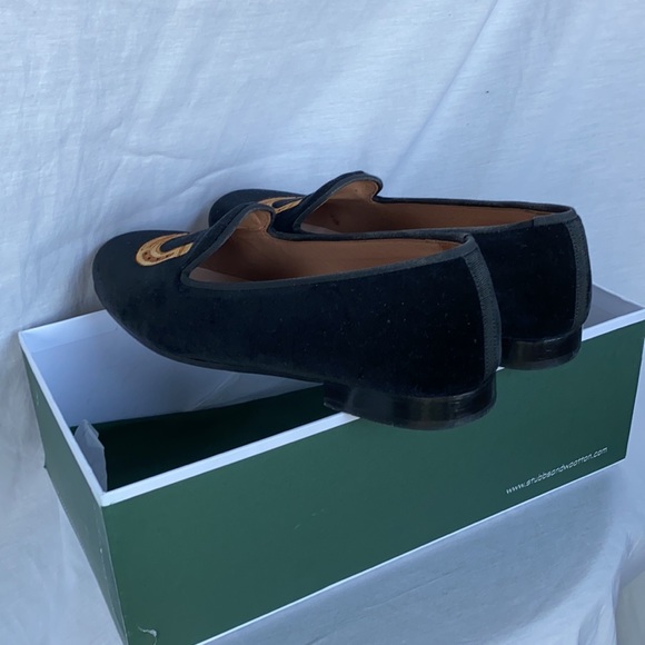 Horseshoe Embroidered Velvet Slipper 9.5US - Picture 9 of 13